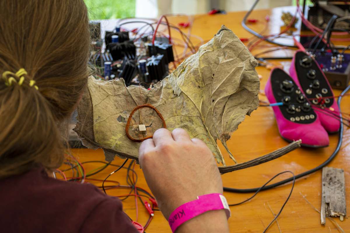 Do it yourself: In the workshop with Ioana Vreme Moser you could learn how to build a loudspeaker with natural materials.